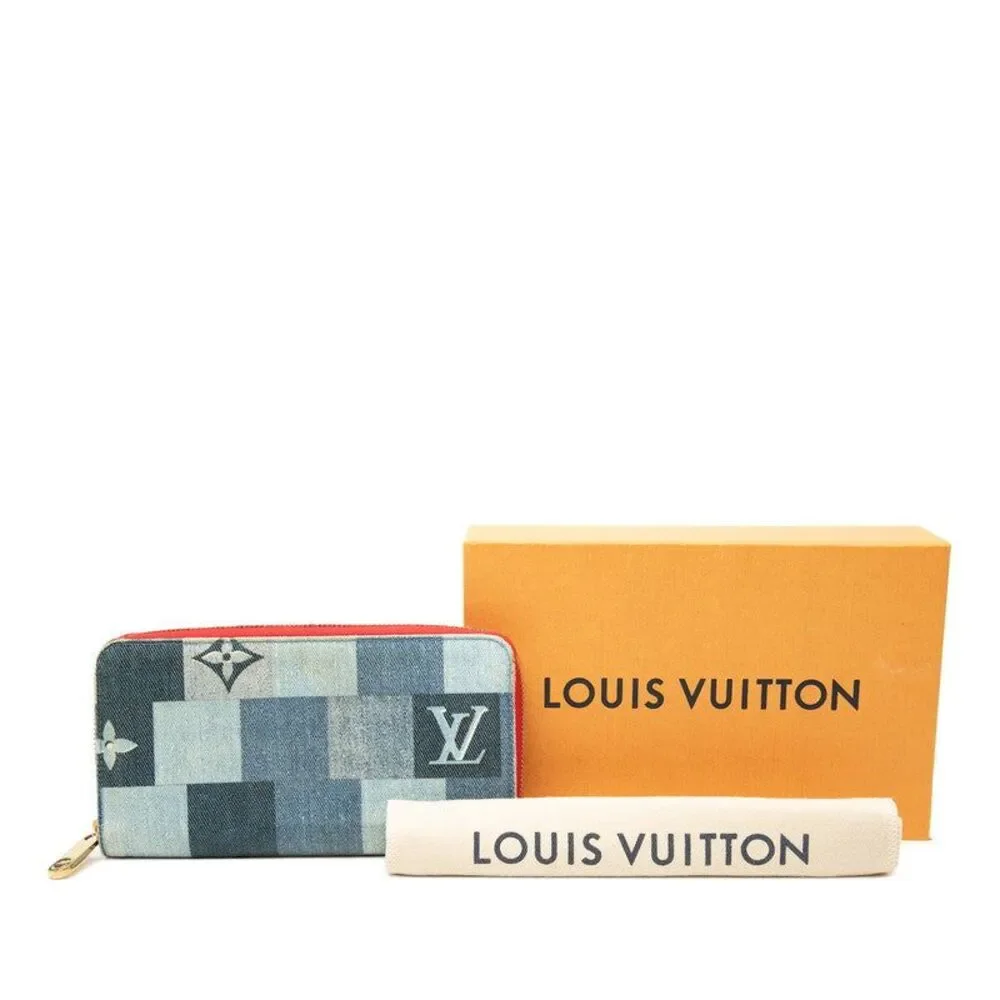 Louis Vuitton Zippy Wallet Patchwork Monogram Denim